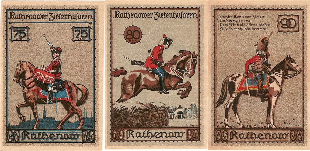 Rathenow-Notgeld-Trio